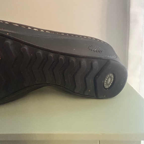 UGG Brand New Olive Green Suede Clogs with Knit Trim - Picture 6 of 9